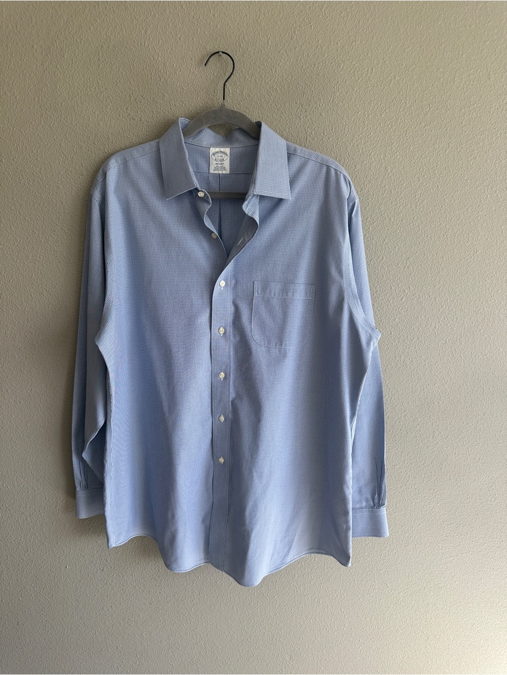 Brooks Brothers Regent Non-Iron Light Blue Dress Shirt XL 17-35